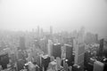 Chicago skyline on a foggy day Royalty Free Stock Photo