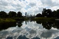 Chicago Skyline from Lincoln Park Zoo. Chicago, Illinois, USA. September 17, 2016. Royalty Free Stock Photo