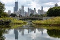 Chicago Skyline from Lincoln Park Zoo. Chicago, Illinois, USA. September 17, 2016. Royalty Free Stock Photo
