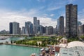 Chicago skyline from Navy Pier, Illinois, USA Royalty Free Stock Photo