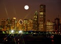 Chicago Skyline at night Royalty Free Stock Photo