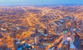 Chicago skyline panorama aerial view with skyscrapers over Lake Royalty Free Stock Photo