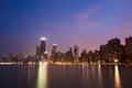 Chicago Skyline Panorama at Dusk Royalty Free Stock Photo