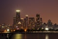 Chicago Skyline Panorama at Dusk Royalty Free Stock Photo