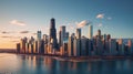 Chicago skyline reflection Royalty Free Stock Photo