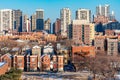 Chicago Skyline Scene in the Old Town and Gold Coast Neighborhoods Royalty Free Stock Photo