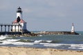 Chicago skyline seen accross Lake Michigan Royalty Free Stock Photo