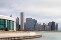 Chicago Skyline and Shedd Aquarium Royalty Free Stock Photo