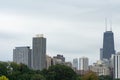 Chicago Skyline viewed from Lincoln Park during Autumn Royalty Free Stock Photo