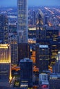 Chicago Skyscrapers at Night