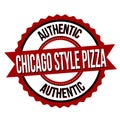 Chicago style pizza label or sticker