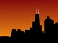 Chicago at sunset Royalty Free Stock Photo