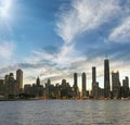 Chicago sunset skyline in summer Royalty Free Stock Photo