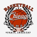 Chicago t-shirt,basketball graphic , sport emblem