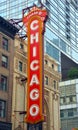 Chicago Theater and Chicago sign on State Street, Chicago Royalty Free Stock Photo