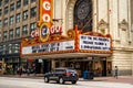 Chicago Theatre , one of the classical Theatre in USA locate here in Chicago , Illinois , United States of America