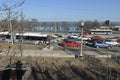 Chicago traffic in a freway at lake shore