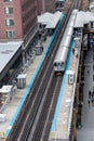 Chicago train station and railroad in downtown,Illinois, USA Royalty Free Stock Photo