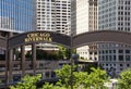 Chicago Tribune Tower and River Walk Royalty Free Stock Photo