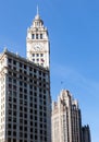 Chicago Tribune Tower and Wrigley building Royalty Free Stock Photo