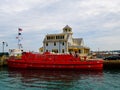 Chicago United States -  Chicago Marine Safety Station and Chicago Fire Department boat Royalty Free Stock Photo