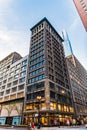 Chicago, USA - April 28, 2023: The Mentor apartment building located in World Trade Center Chicago Royalty Free Stock Photo