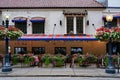 Chicago, USA - August 2022: Outdoor dining in the Rush Street district