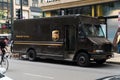 United Parcel Service UPS famous brown logo truck