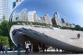 Chicago, USA -  The Cloud Gate Bean sculpture in Millennium Park Royalty Free Stock Photo