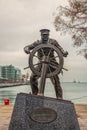 Captain on the Helm Statue in Navy Pier, Chicago Navy Pier Daylight view Royalty Free Stock Photo