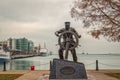 Captain on the Helm Statue in Navy Pier, Chicago Navy Pier Daylight view Royalty Free Stock Photo