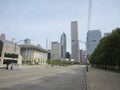 Chicago USA downtown architecture building skyscrapers view Royalty Free Stock Photo