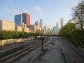 Chicago USA downtown view railway 2012 morning urban