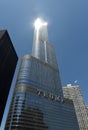 Chicago, USA - June 04, 2018: Trump International Hotel & Tower Royalty Free Stock Photo