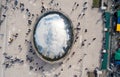 CHICAGO, USA - OCTOBER 1, 2017: Millennium park aerial view with Royalty Free Stock Photo