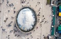 CHICAGO, USA - OCTOBER 1, 2017: Millennium park aerial view with Royalty Free Stock Photo