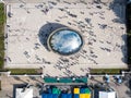 CHICAGO, USA - OCTOBER 1, 2017: Millennium park aerial view with Royalty Free Stock Photo