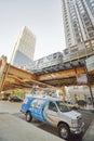 Chicago, USA - October 13, 2016: Wide angle picture of NBC 5 New