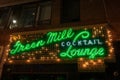 Green mill Jazz cafe neon sign Royalty Free Stock Photo