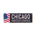 Chicago vintage rusty metal sign on a white background, vector illustration Royalty Free Stock Photo