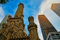 Chicago Water Tower and Modern Tall Towers, Illinois, USA