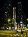 The Chicago Water Tower at Night Royalty Free Stock Photo
