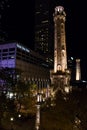 Chicago Water Tower at Night