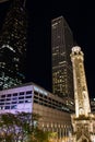 Chicago Water Tower at Night