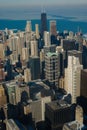 Chicago Winter (Ariel view) Royalty Free Stock Photo