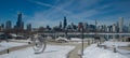 Chicago Winter (panoramic) Royalty Free Stock Photo