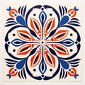 Chicano-inspired Floral Tile Design With Woodcut-inspired Graphics