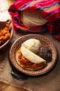 Chicharron Tacos de guisado mexican food Royalty Free Stock Photo