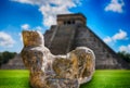 Chichen Itza Chac Mool sculpture illustration Royalty Free Stock Photo