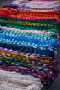 Chichen itza colorful hammocks in Mexico Royalty Free Stock Photo